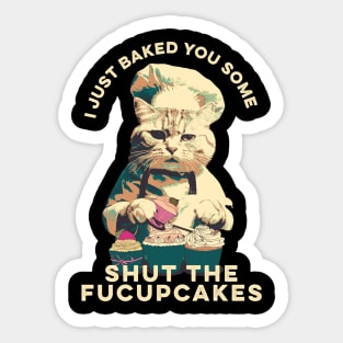 Fucupcakes - Retro Cat Sticker